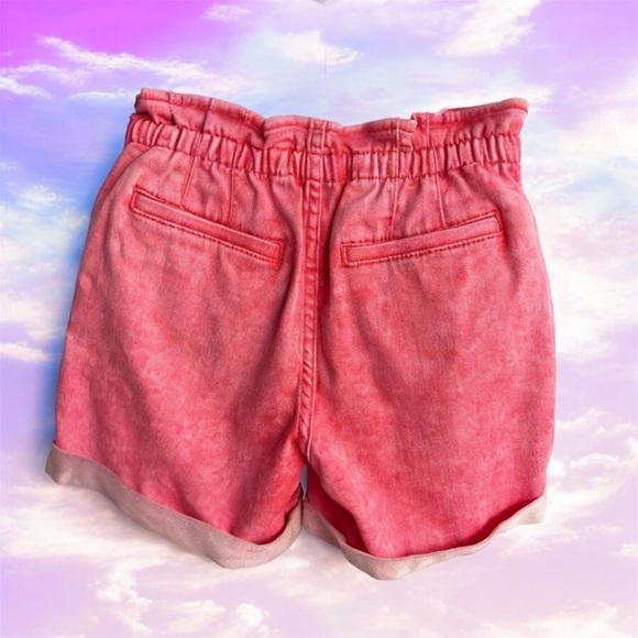 Jordache Girls Pink Acid Washes High Waist Denim Shorts Sz 10 - Picture 2 of 8